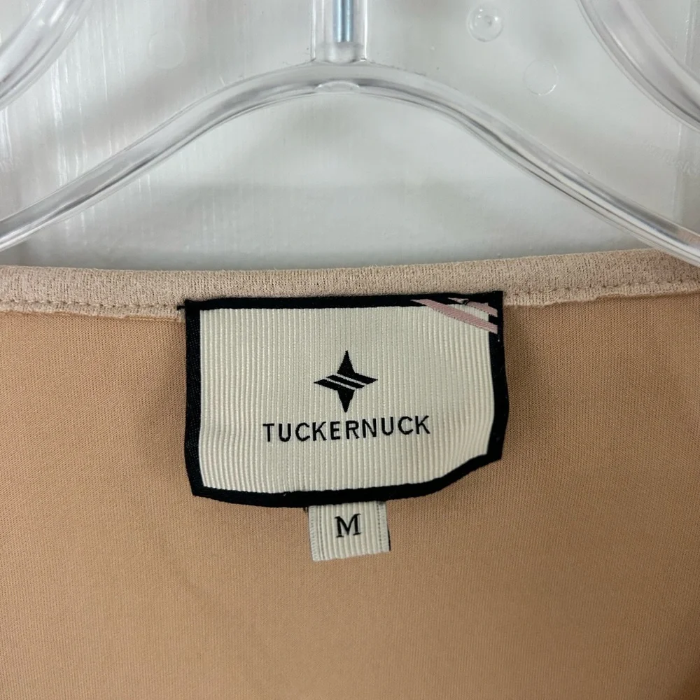 Tuckernuck Women's V-Neck Easton Suede Swing Long Sleeve Blouse - Picture 4 of 5